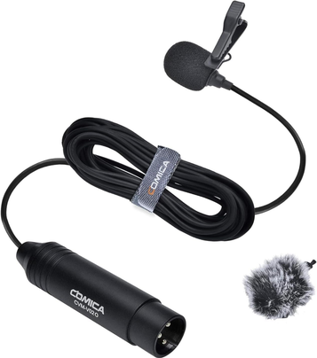Comica V020 XLR 48V Phantom Power Lavalier Microphone (4.5m)