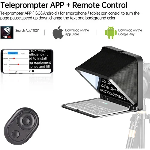 LENSGO TC7 Portable Professional Teleprompter for Camera & Smartphones