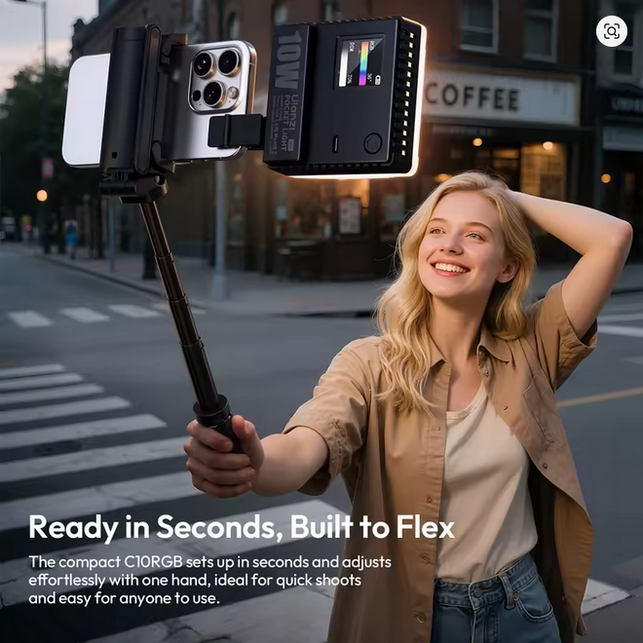 Ulanzi C10 RGB Fill Light Mini 10W Portable Video Light