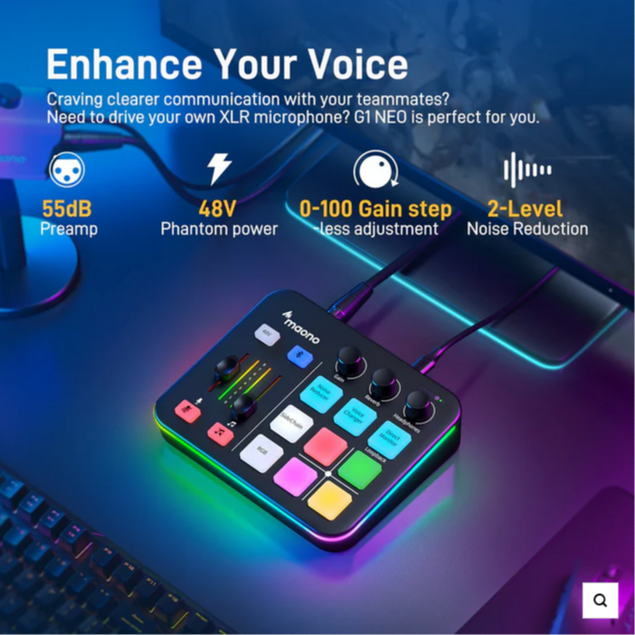 Maonocaster G1 NEO Audio Mixer For Game Streamer