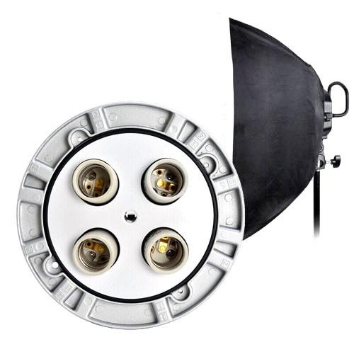 Godox TL-4 4in1 bulb head multi-holder tricolor+light stand+softbox 60*60cm 2pcs set