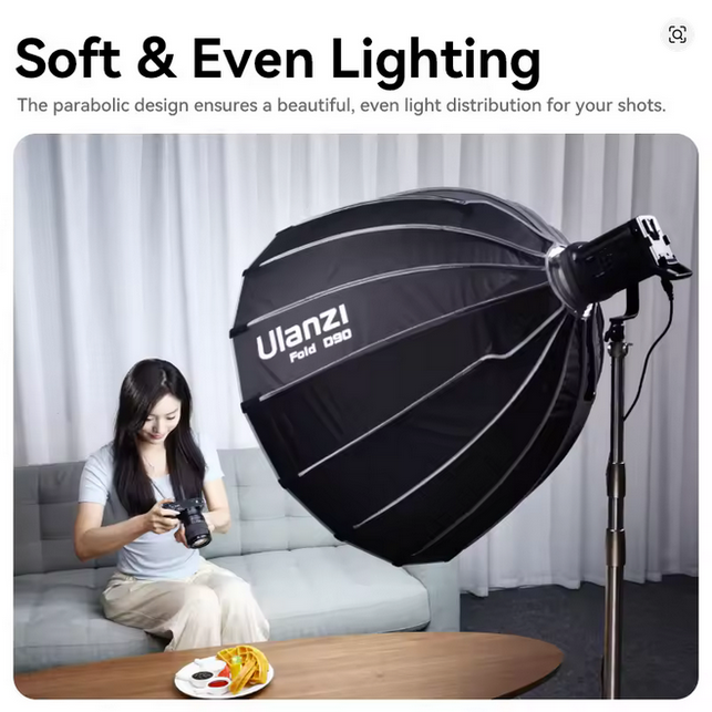 Ulanzi 90cm Foldable Deep Parabola Bowens Mount Softbox