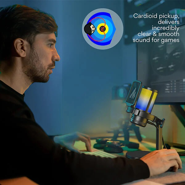 Maono DGM20 GamerWave Condenser USB Gaming RGB Microphone