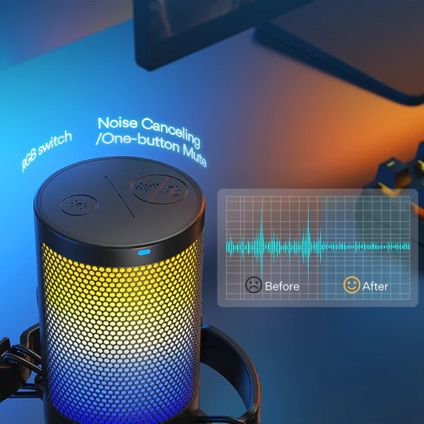 Maono DGM20 GamerWave Condenser USB Gaming RGB Microphone