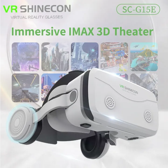 VR SHINECON SC-G15E Virtual Reality VR Headset 3D Glasses with Earphone