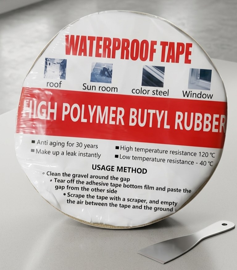 Heavy-Duty Waterproof Butyl Rubber Tape (5cm x 5m) | Aluminum Foil Leak Repair Tape