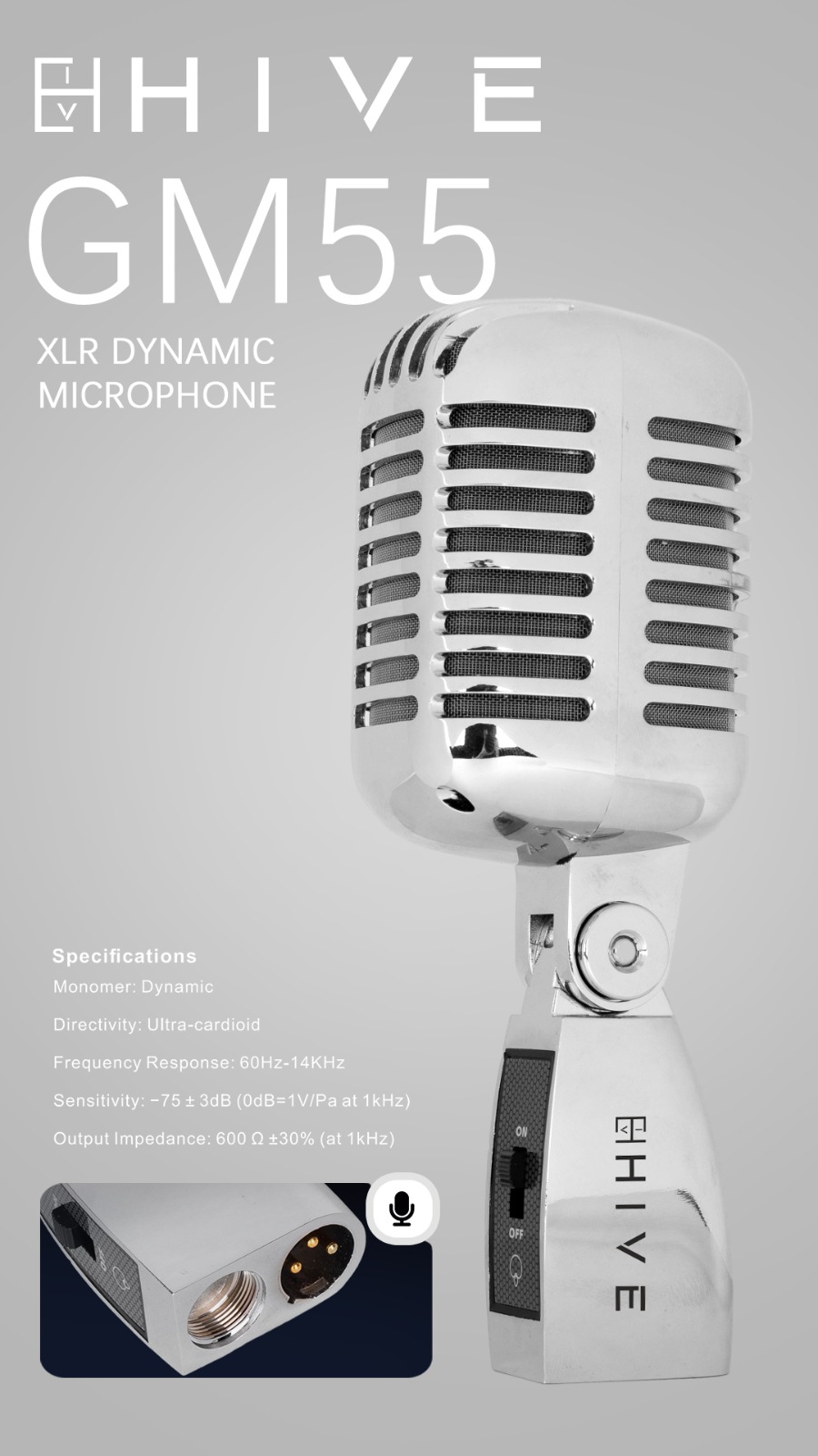 HIVE GM55 XLR Dynamic Microphone
