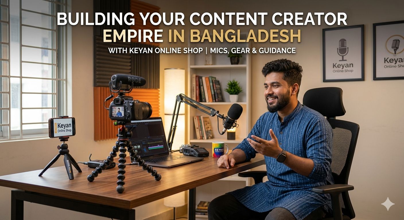 বাংলাদেশে সফল কনটেন্ট ক্রিয়েটর হওয়ার গাইড: সেরা গ্যাজেট, মাইক্রোফোন এবং বাজেট সেটআপ