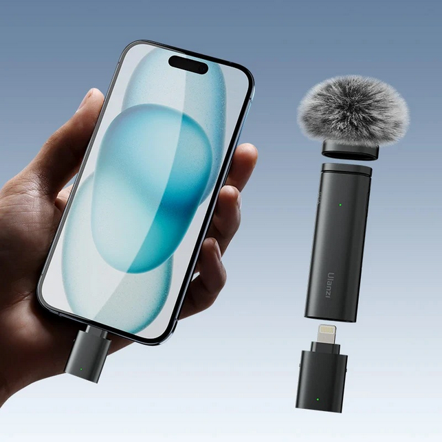 Ulanzi WM-10 Wireless Clip-on Microphone for Iphone or Tablet