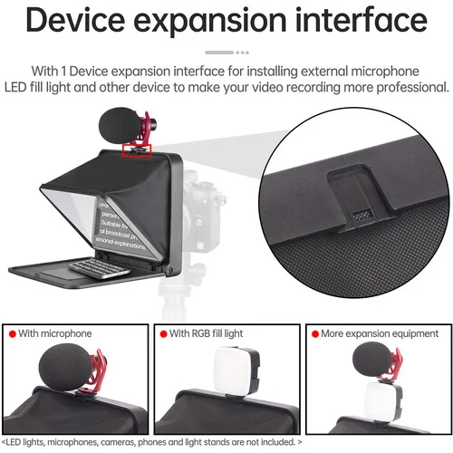 LENSGO TC7 Portable Professional Teleprompter for Camera & Smartphones