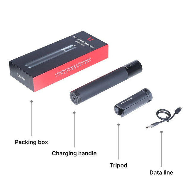 Ulanzi BG-3 10000mAh Battery Power Charger Hand Grip for Smartphone DSLR GoPro 9/8/7/6/5