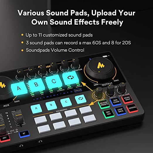 Maono AME2A Professional Sound Card Condenser Microphone Set