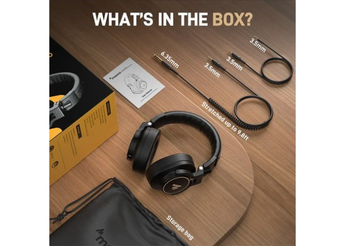 MAONO MH700 Monitoring Headphones Black and Silver