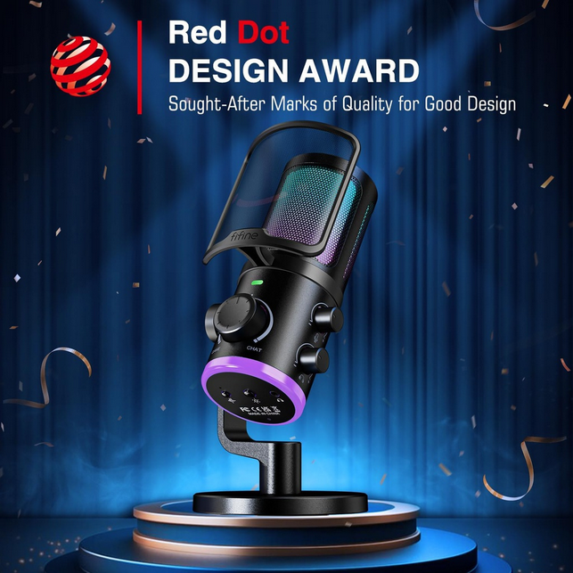 FIFINE Ampligame AM6 USB Gaming Microphone with Noise Cancellation