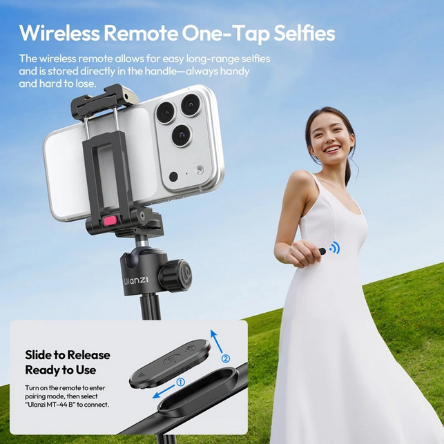 Ulanzi MT-44B 2-in-1 Selfie Stick Quadpod S056