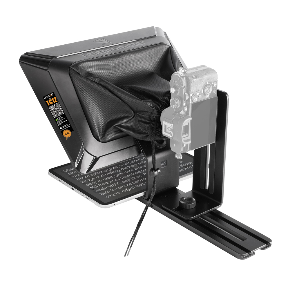 LENSGO TC12 Video Teleprompter for Smartphones and Cameras with App Support