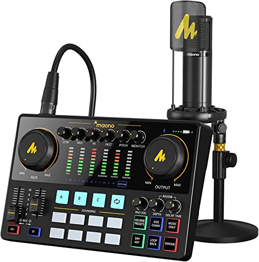 Maono AME2A Professional Sound Card Condenser Microphone Set