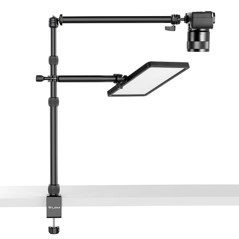 VIJIM LS11 Camera Mount Desk Stand with Auxiliary Holding Arm