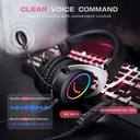 FIFINE AmpliGame H3 RGB Headset with 3.5mm TRRS Jack for PS4/5, Xbox, Switch, In-line Volume &amp; Mute Control