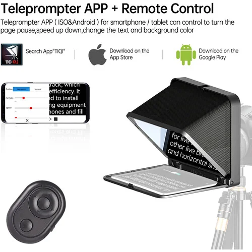 Ulanzi RT02 Universal Teleprompter For Tablets And Smartphones With Remote Control R004GBB1