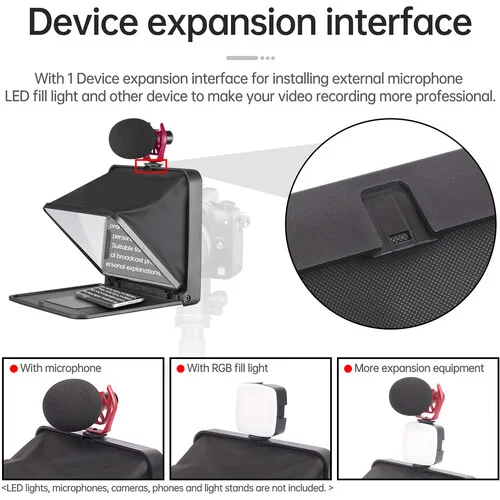 Ulanzi RT02 Universal Teleprompter For Tablets And Smartphones With Remote Control R004GBB1