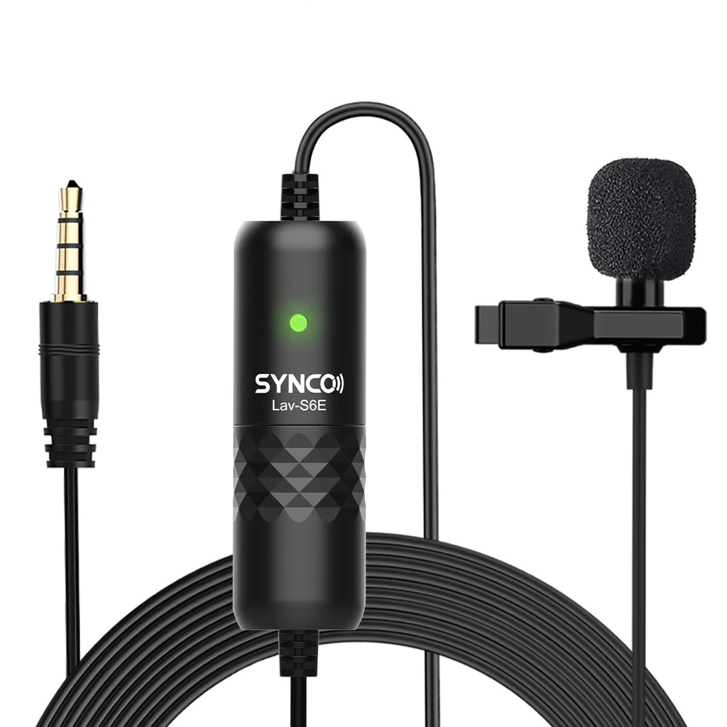 SYNCO Lav-S6E is a compact omnidirectional collar microphone