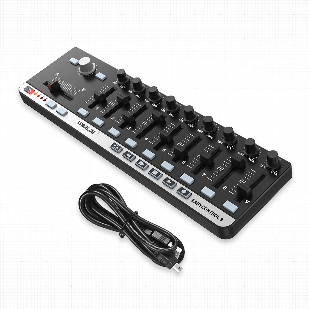 WORLDE Easy Control 9 Portable Mini USB 9 Slim-Line Control MIDI Keyboard Controller