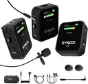 SYNCO G2 (A2) Condenser Microphone System Wireless Mic Lavalier for Smartphone DSLR Camera Realtime Monitoring 70M Transmission
