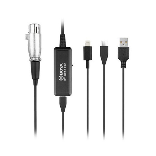 [BCA7 PRO] Boya BY-BCA7 PRO XLR to Lightning and USB Connectors Microphone cable