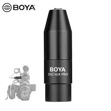 [35C Pro] Boya 35C-XLR Pro 3.5mm TRS to XLR Adapter with 12-48V Power Converter to Plug-in Power