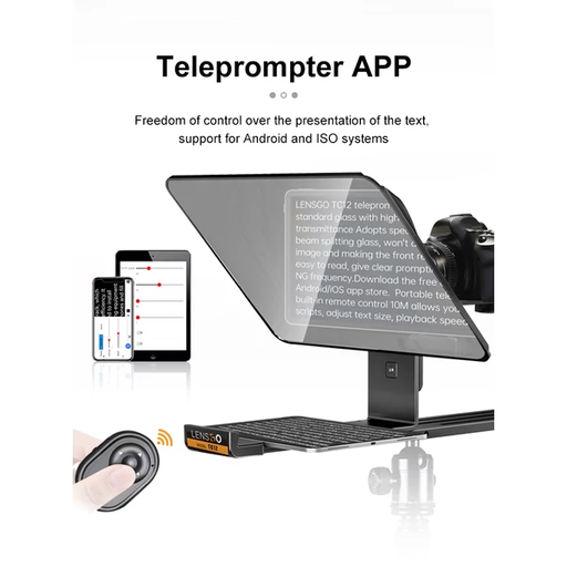 [TC12] LENSGO TC12 Teleprompter for DSLR Camera and Tablet up to 12.9″