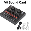 V8 Multifunctional Live Sound Card USB Audio Interface Intelligent Volume & Echo Adjustable